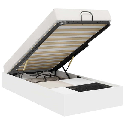 Ottoman Bettgestell Weiß 203 x 100 x 25 cm Holzwerkstoff