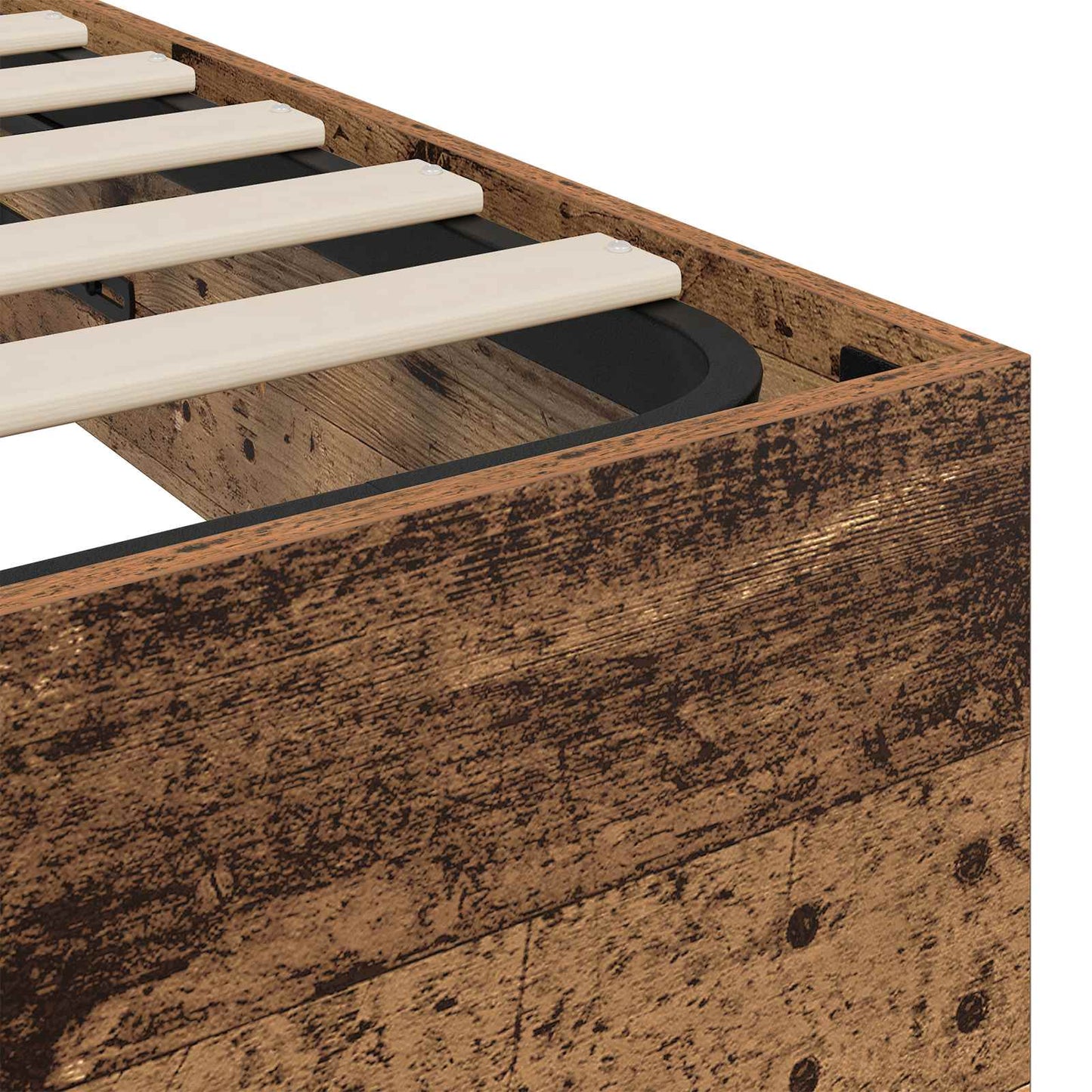 Ottoman Bettgestell Altholz 203 x 100 x 25 cm Holzwerkstoff