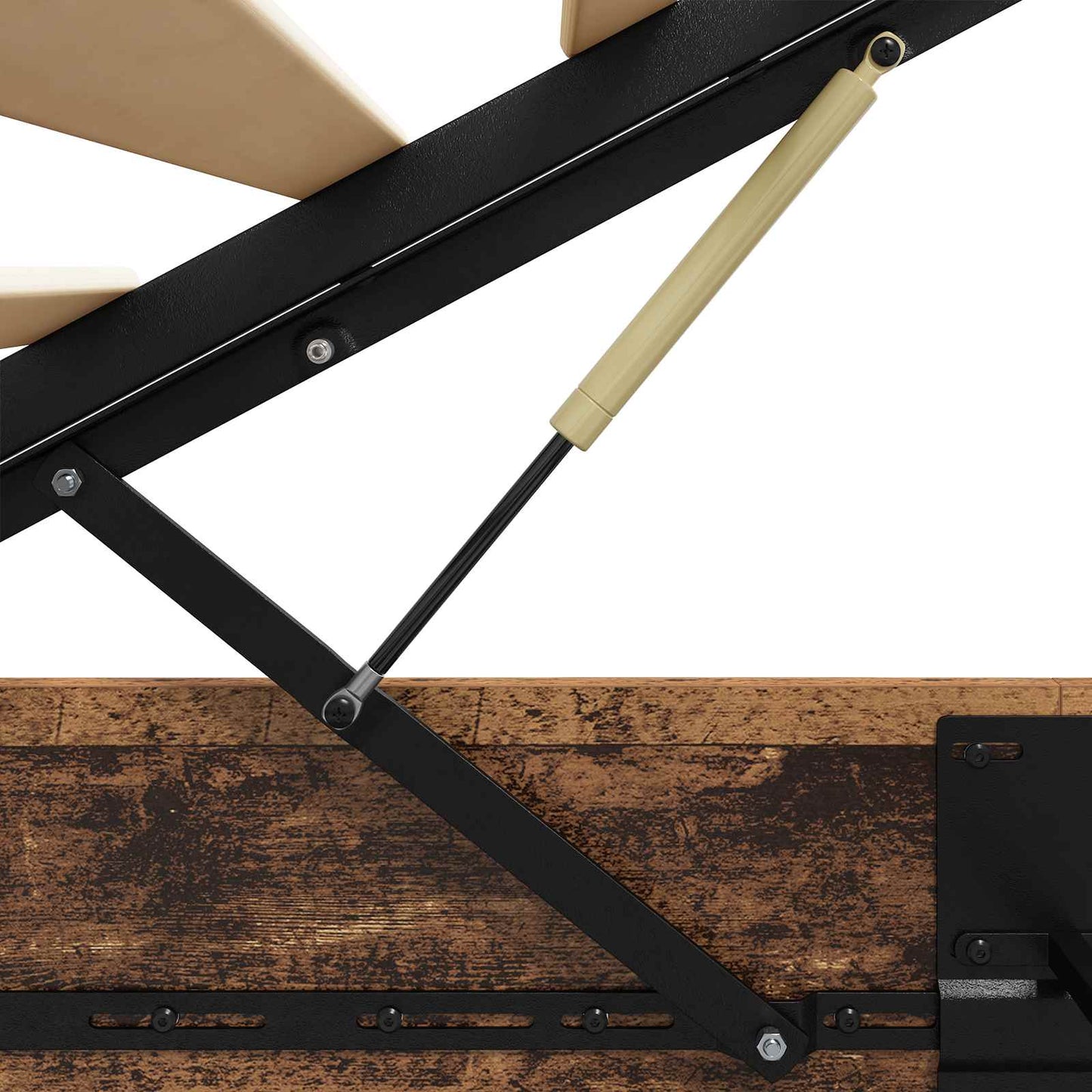 Ottoman Bettgestell Altholz 203 x 90 x 25 cm Holzwerkstoff