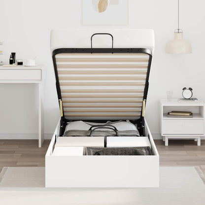 Ottoman Bettgestell Weiß 80,5 x 200 cm Holzwerkstoff