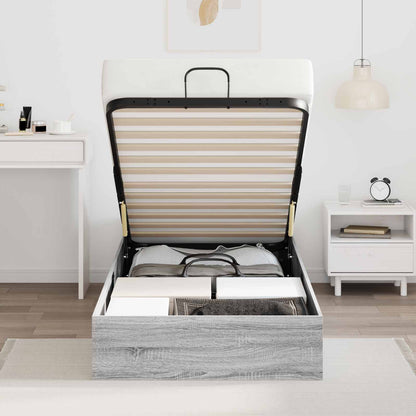 Ottoman Bettgestell Graues Sonoma 80,5 x 200 cm Holzwerkstoff