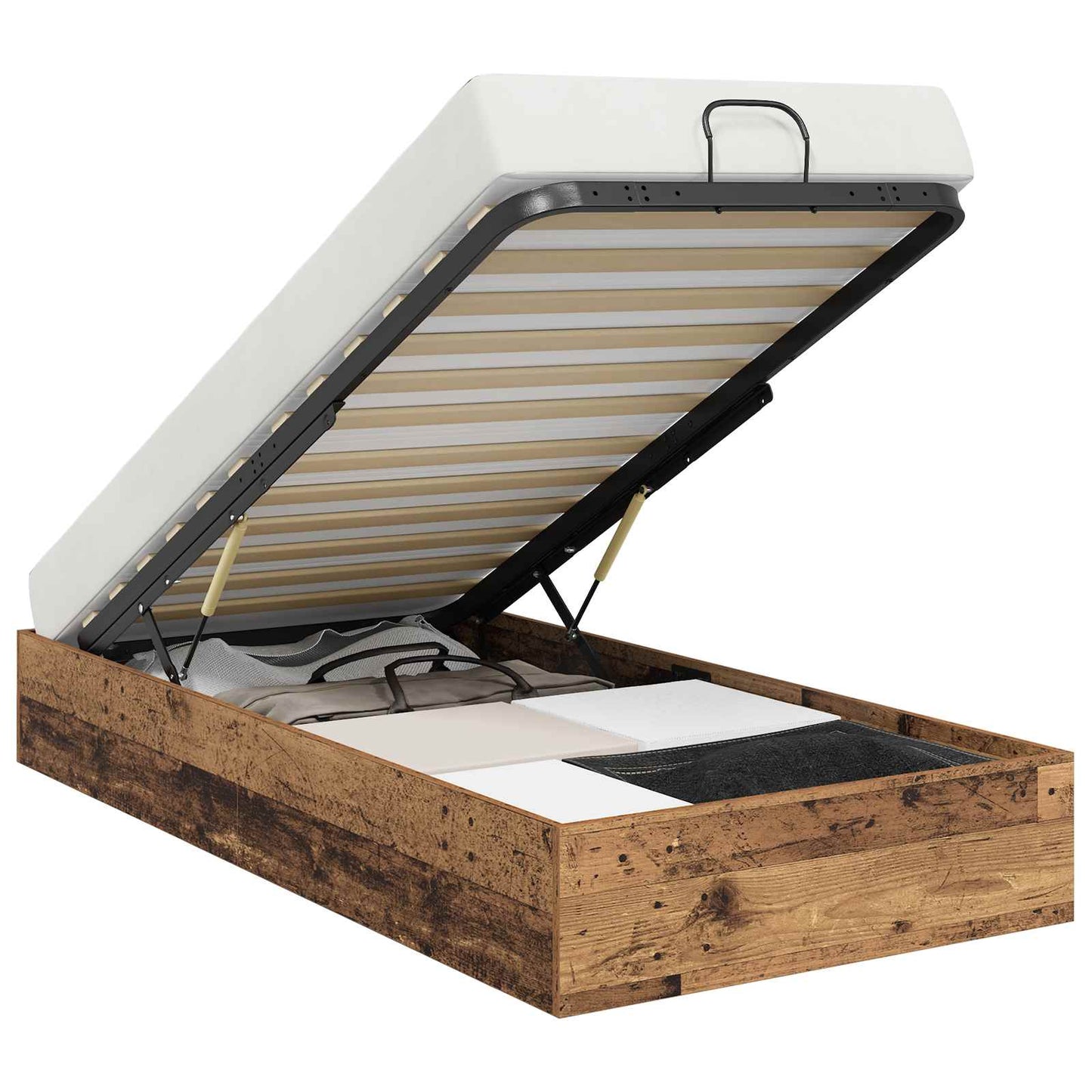 Ottoman Bettgestell Altholz 80,5 x 200 cm Holzwerkstoff