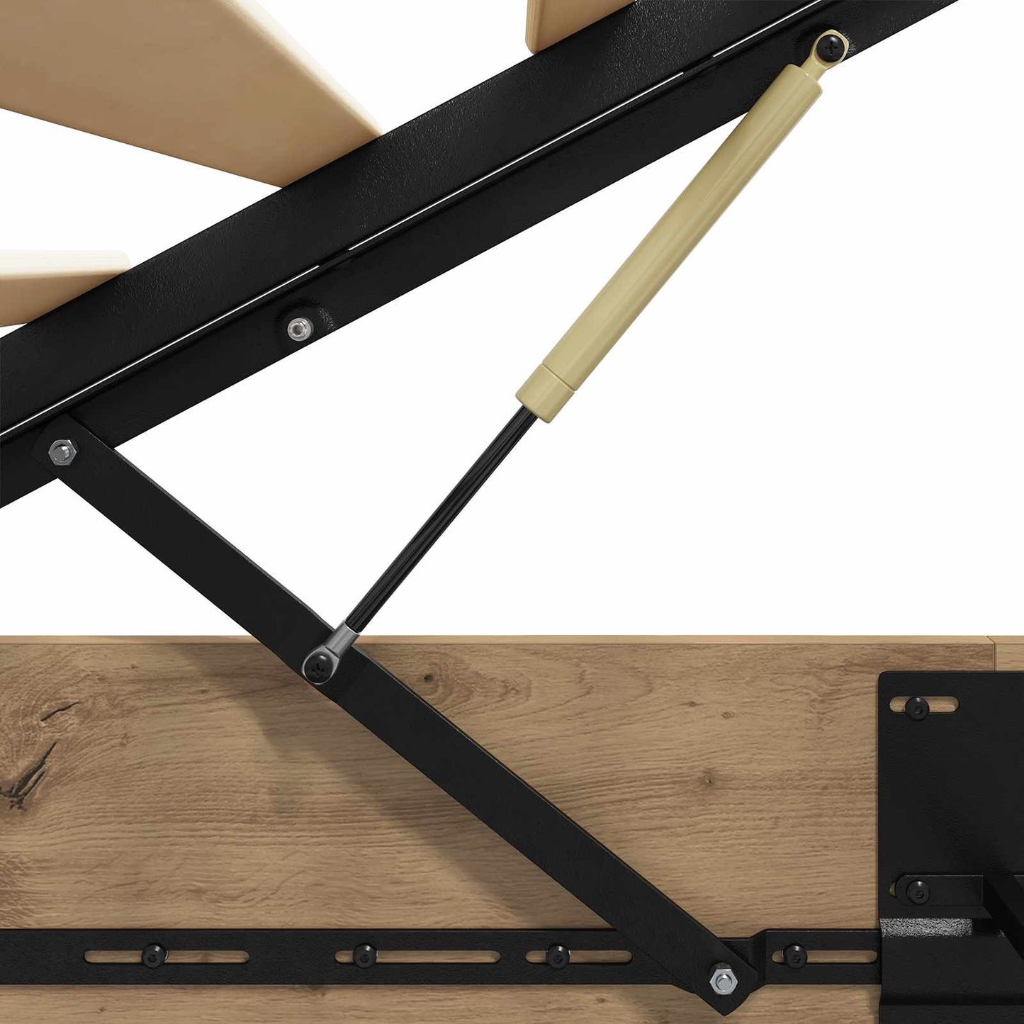 Ottoman Bettgestell Artisan-Eiche 120 x 190 cm Holzwerkstoff