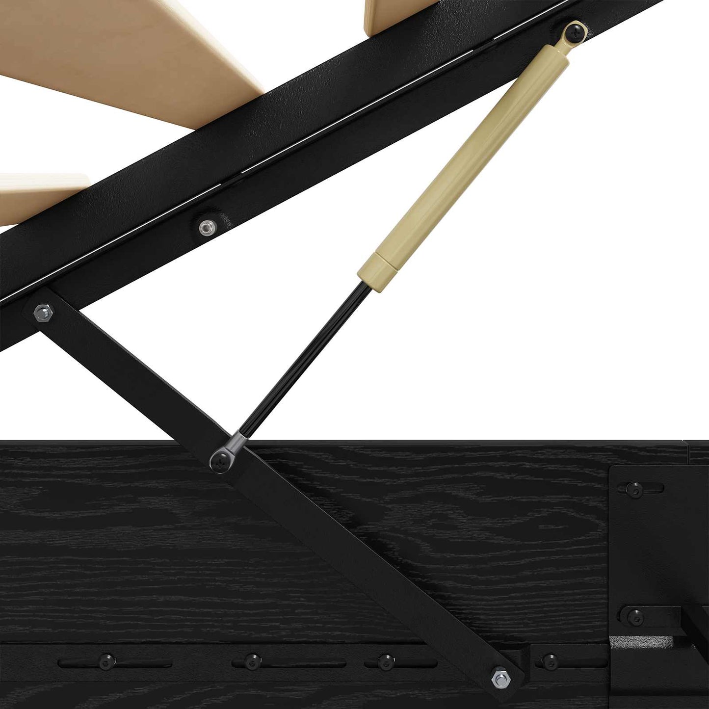 Ottoman Bettgestell Schwarze Eiche 75,5 x 190 cm Holzwerkstoff