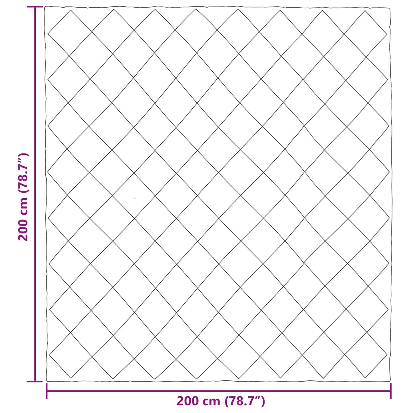 Sommerdecke Anthrazit und Taupe 200 x 200 cm Mikrofaser