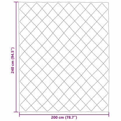 Sommerdecke Anthrazit und Taupe 240 x 200 cm Mikrofaser