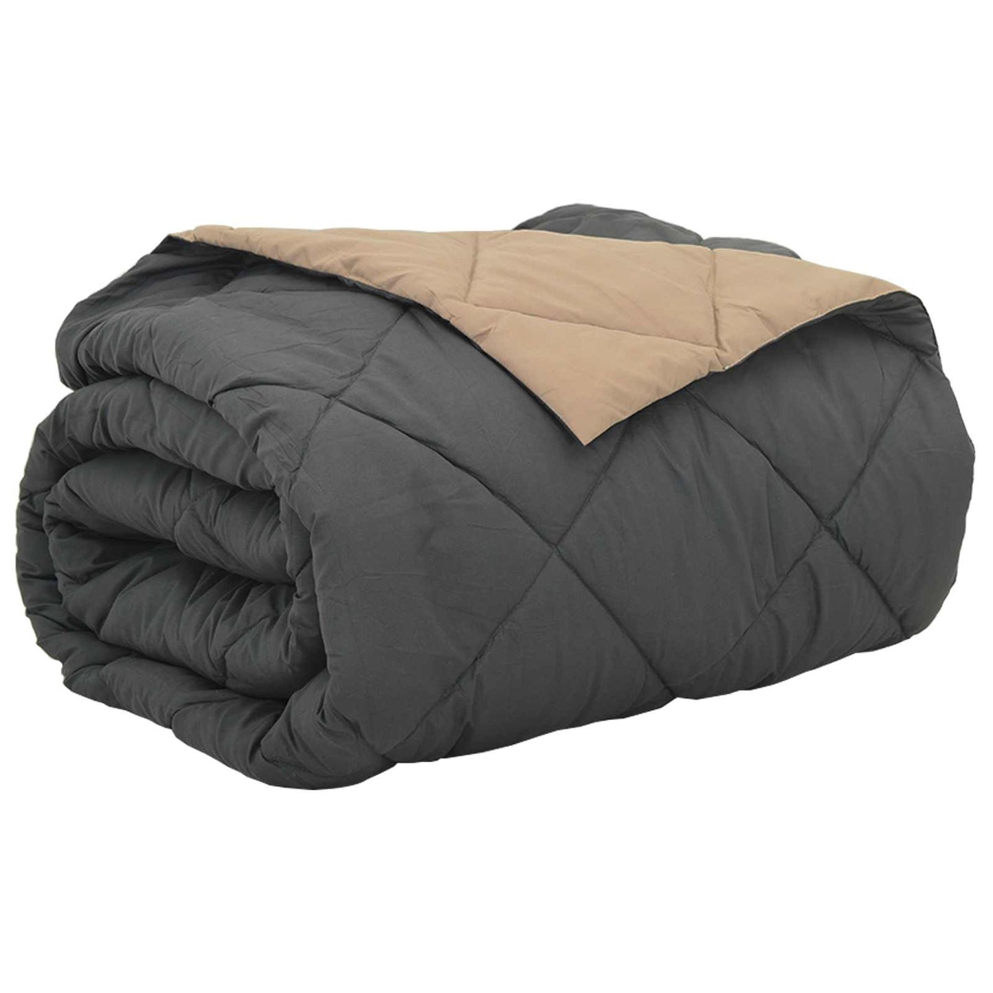 Sommerdecke Anthrazit und Taupe 220 x 200 cm Mikrofaser