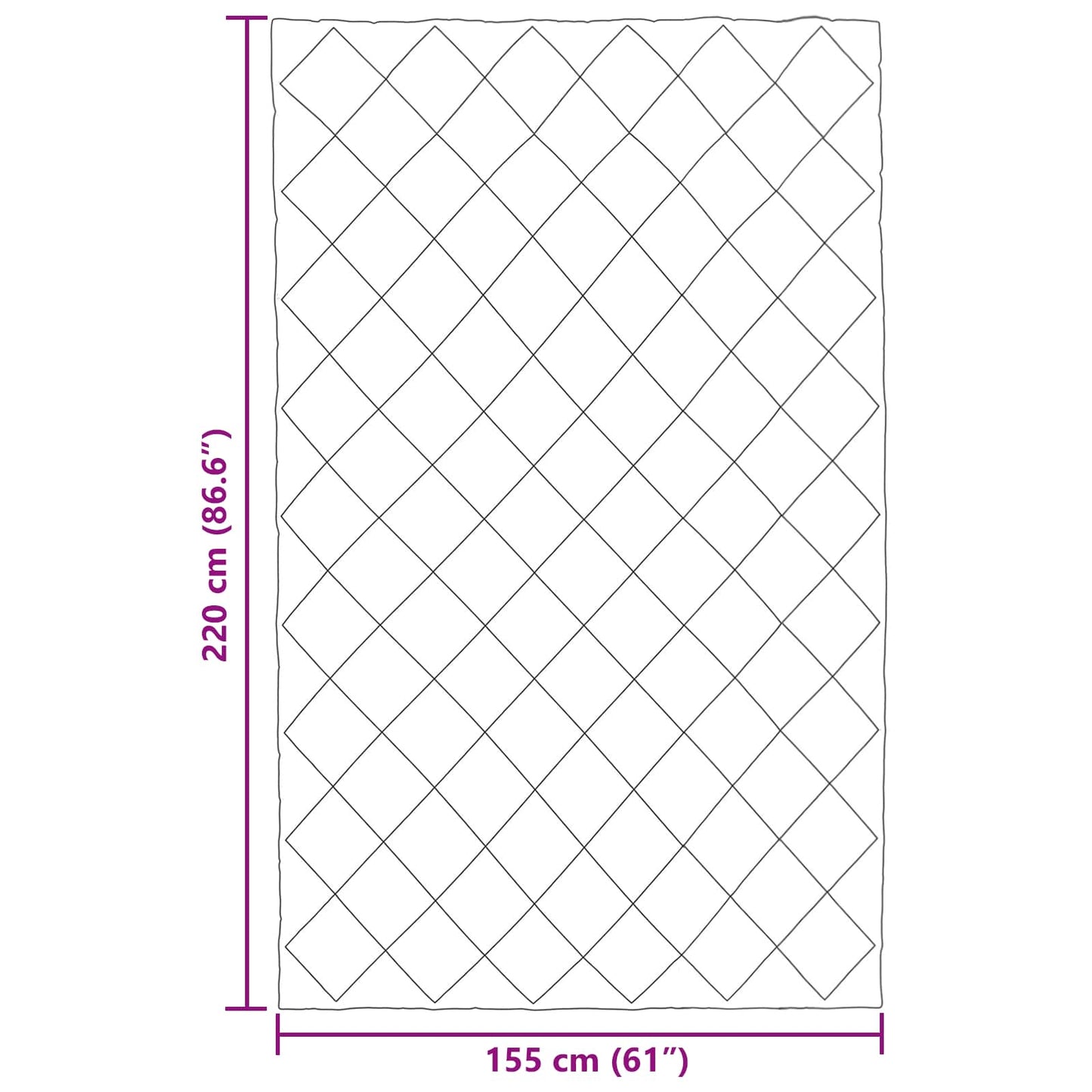 Ganzjahresbettdecke Anthrazit 220 x 155 cm Mikrofaser
