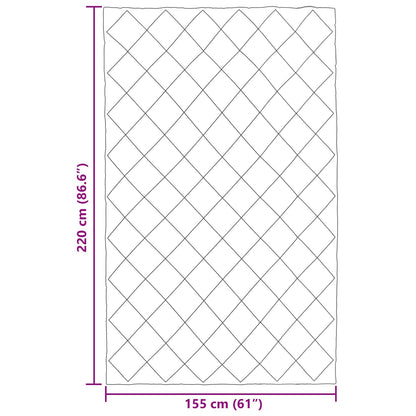 Ganzjahresbettdecke Grün und Anthrazit 220 x 155 cm Mikrofaser