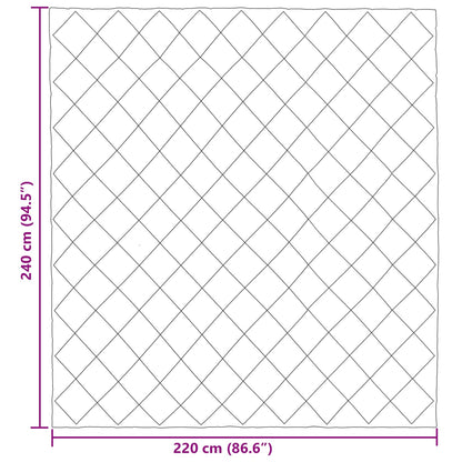 Ganzjahresbettdecke Taupe 220 x 240 cm Mikrofaser