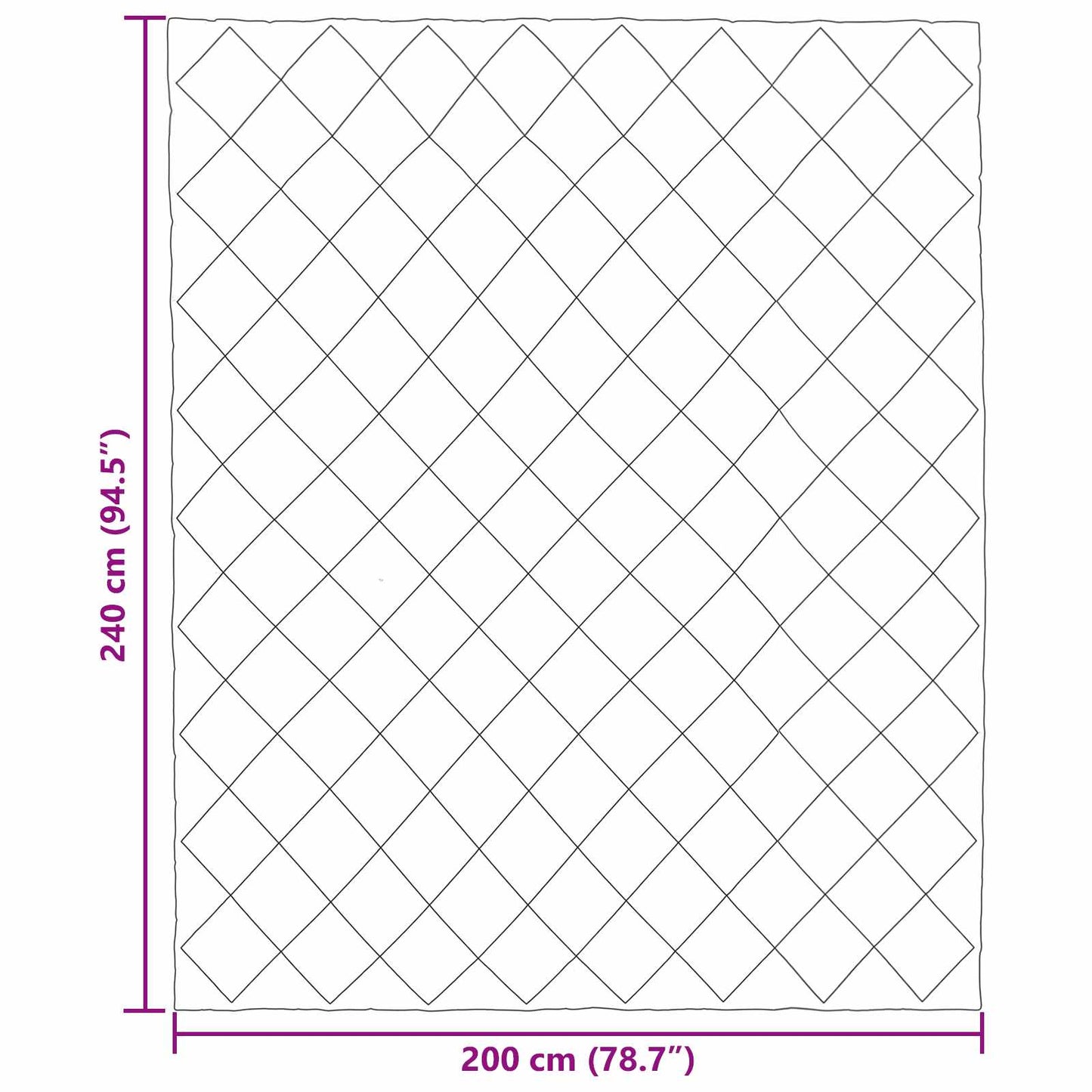 Ganzjahresbettdecke Schwarz 240 x 200 cm Mikrofaser