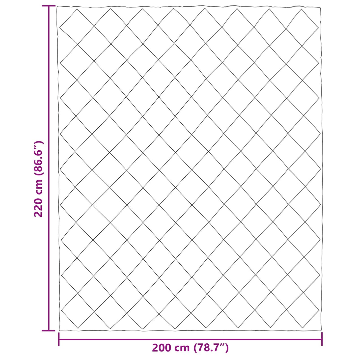Ganzjahresbettdecke Schwarz und Anthrazit 220 x 200 cm