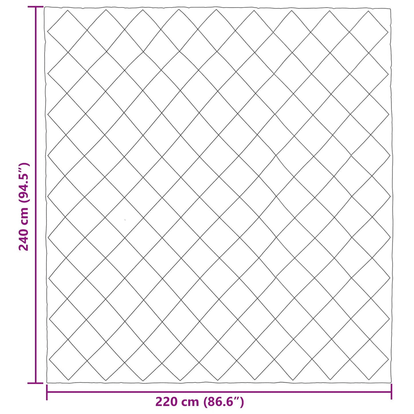 Ganzjahresbettdecke Hellgrau und Anthrazit 220 x 240 cm