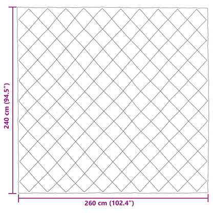 Winterbettdecke Schwarz und Taupe 240 x 260 cm Mikrofaser