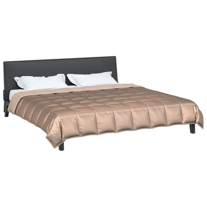 Sommerdecke Gold 220 x 240 cm Satin und Mikrofaser