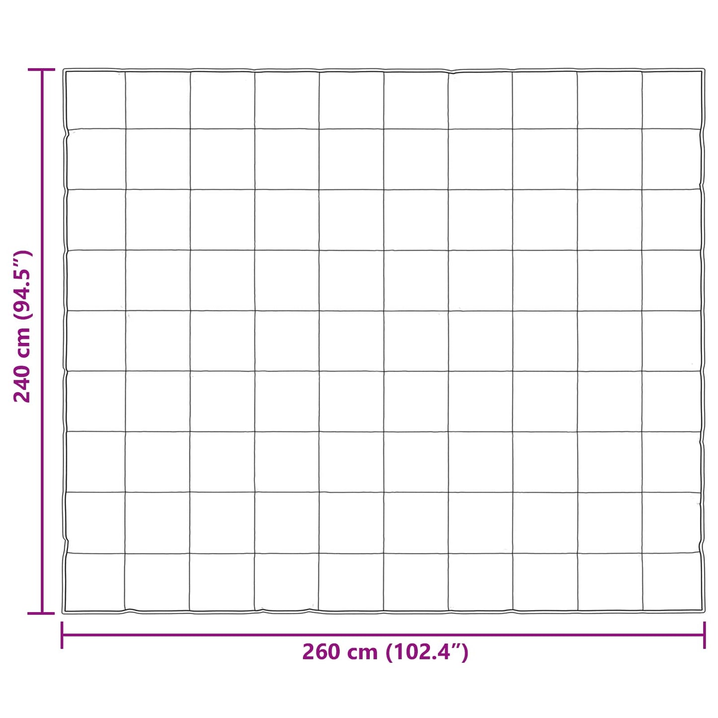 Sommerdecke Silber 240 x 260 cm Satin und Mikrofaser