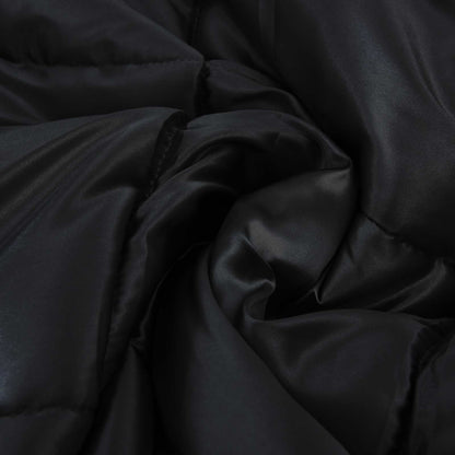 Ganzjahresbettdecke Schwarz 220 x 155 cm Satin und Mikrofaser