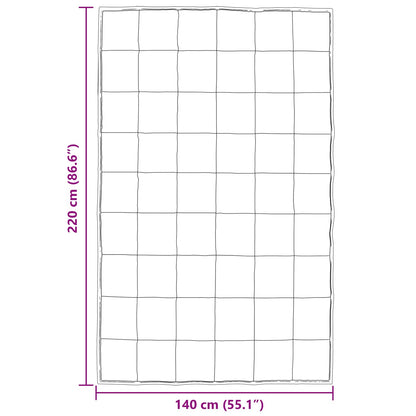 Ganzjahresbettdecke Silber 220 x 140 cm Satin und Mikrofaser