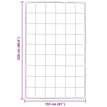 Winterbettdecke Schwarz 220 x 155 cm Satin und Mikrofaser