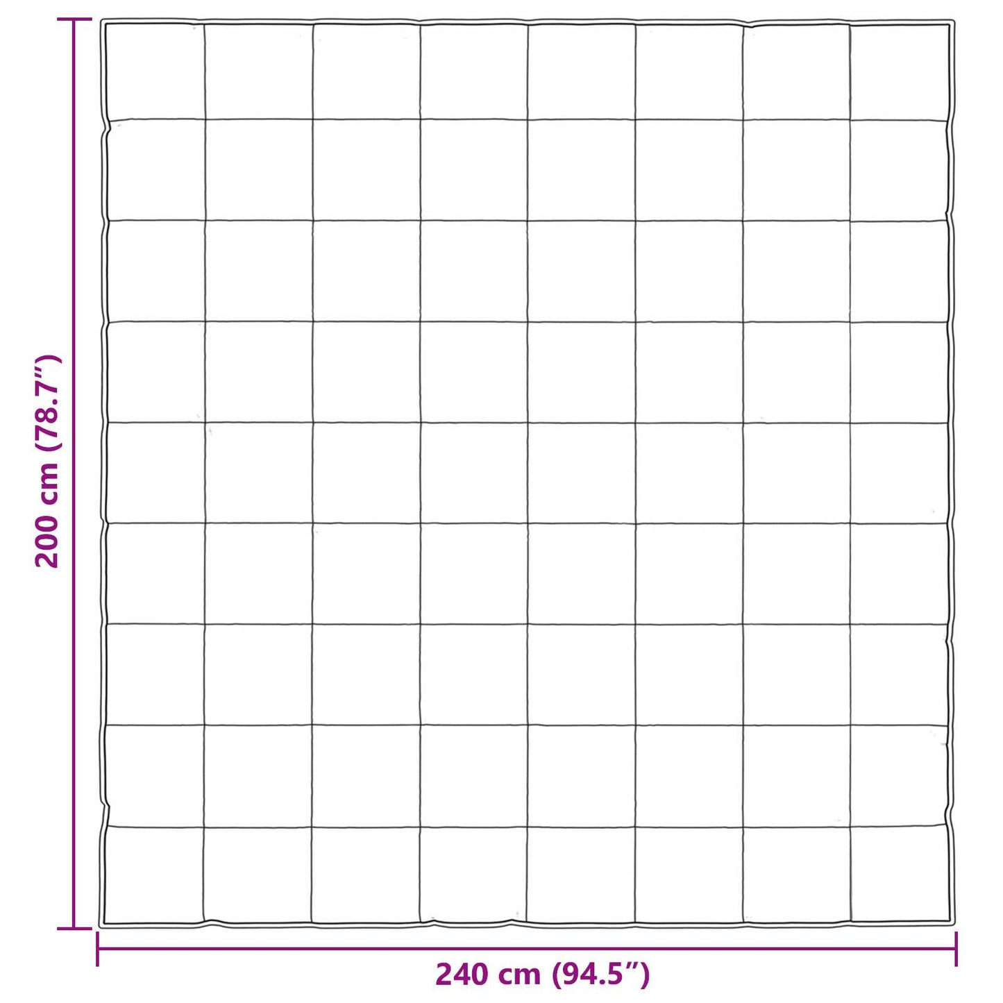 Winterbettdecke Silber 240 x 200 cm Satin und Mikrofaser