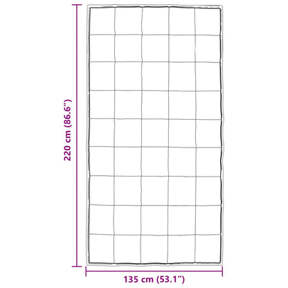 Winterbettdecke Silber 220 x 135 cm Satin und Mikrofaser