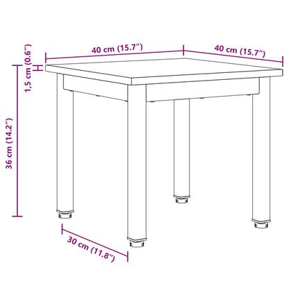 Couchtisch Raucharbe 40 x 40 x 36 cm Holzwerkstoff