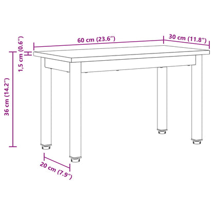 Couchtisch Graues Sonoma 60 x 30 x 36 cm Holzwerkstoff