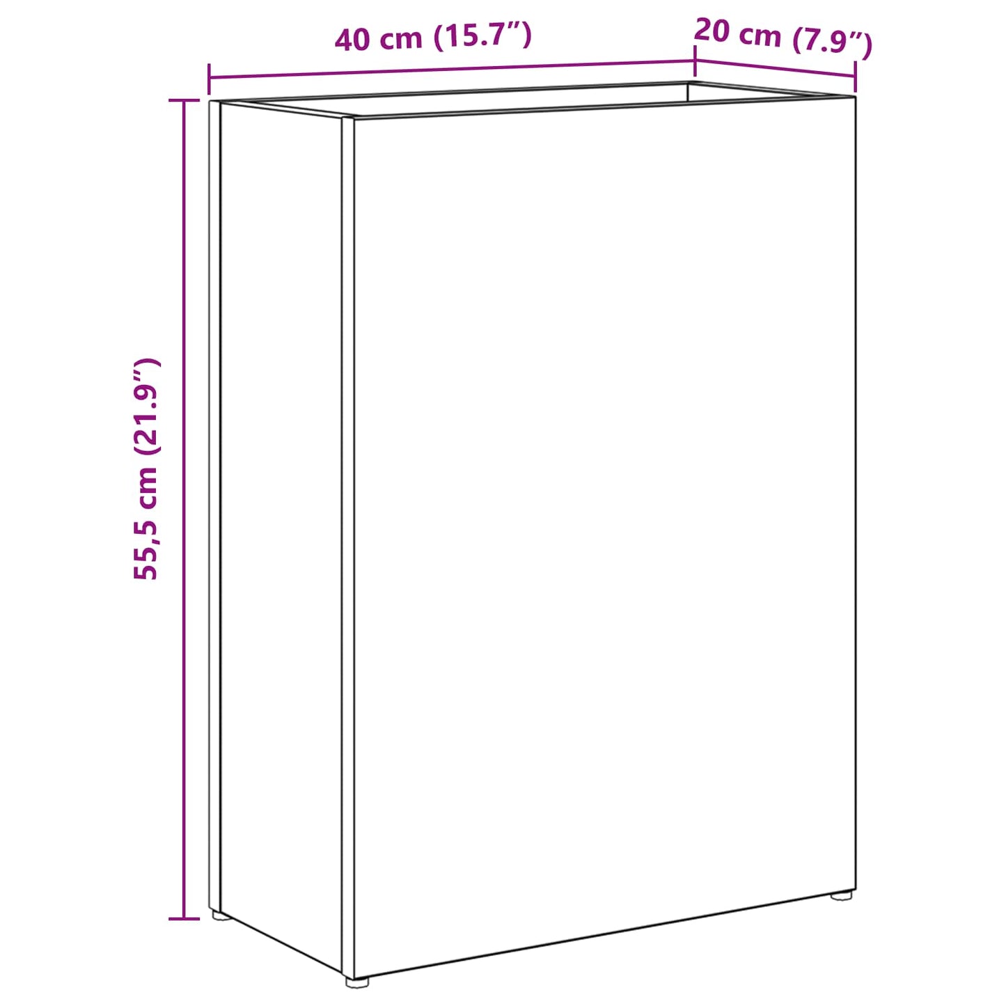 Sonnenschirmhalter mit Speicher Artisan-Eiche 40 x 20 x 55,5 cm