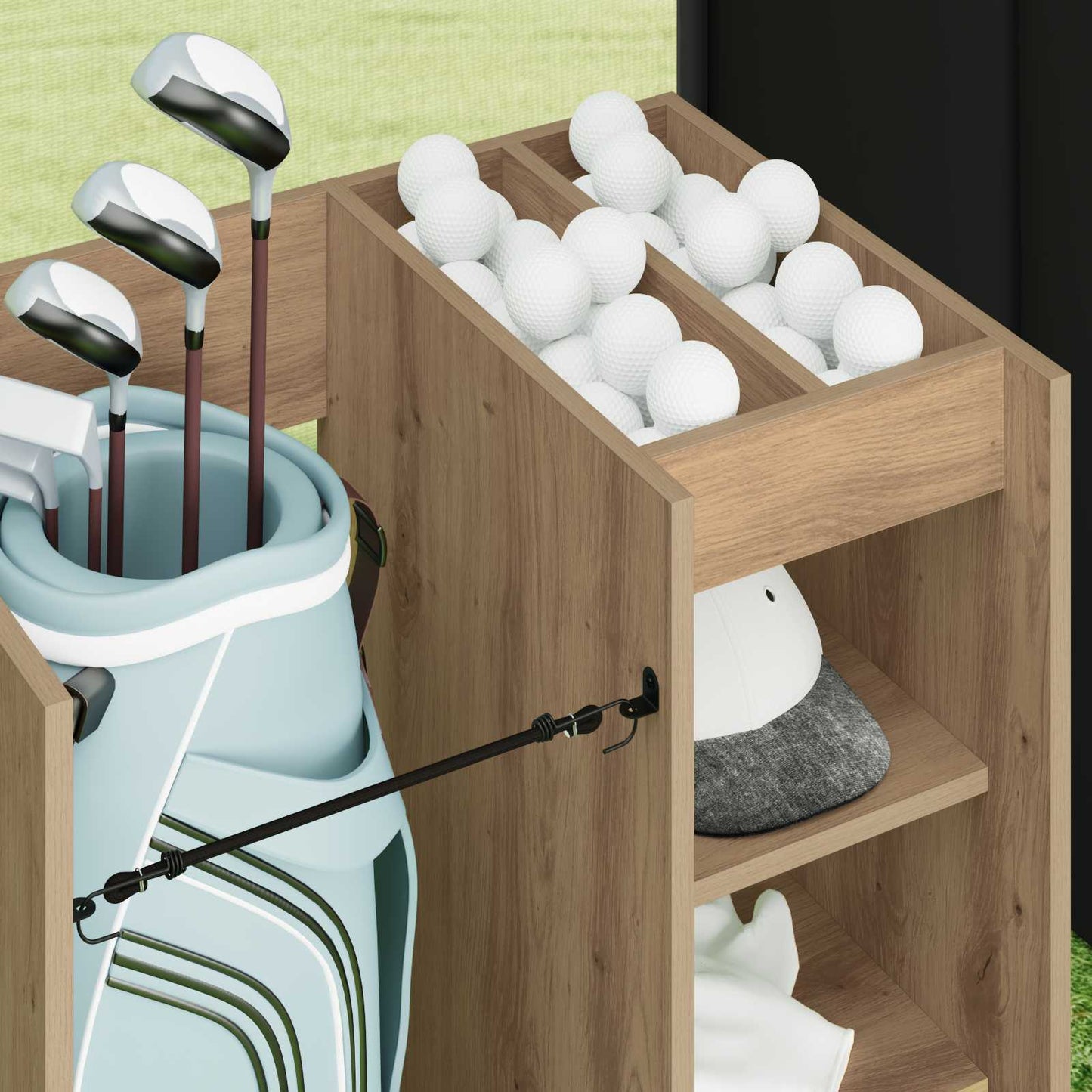 Golf Schrank Mit Rad Uni Artisan-Eiche 65 x 45 x 98 cm