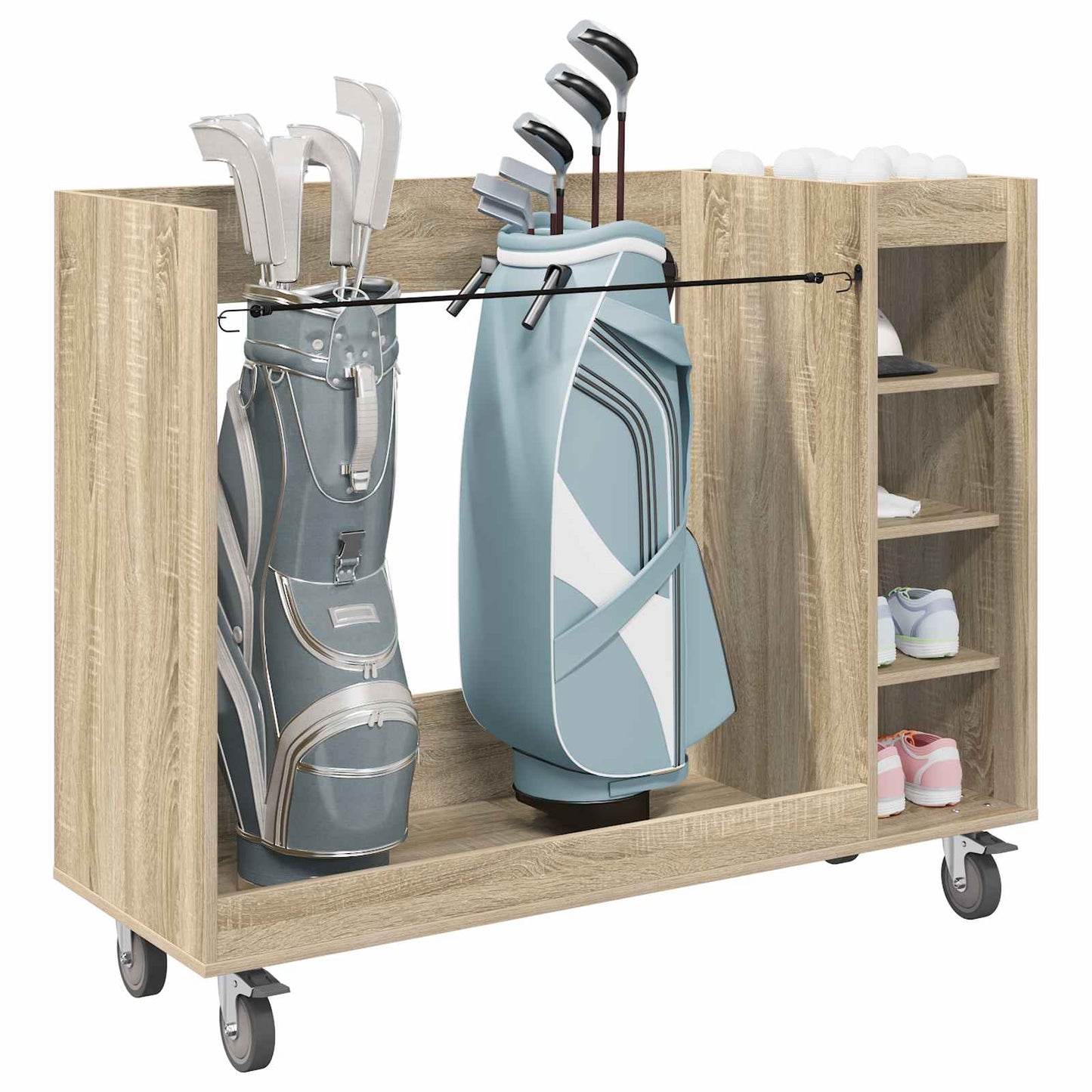 Golf Schrank Mit Rad Uni Sonoma-Eiche 120 x 45 x 98 cm