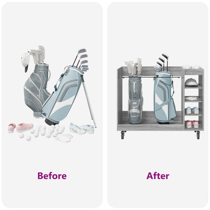 Golf Schrank Mit Rad Uni Graues Sonoma 120 x 45 x 98 cm