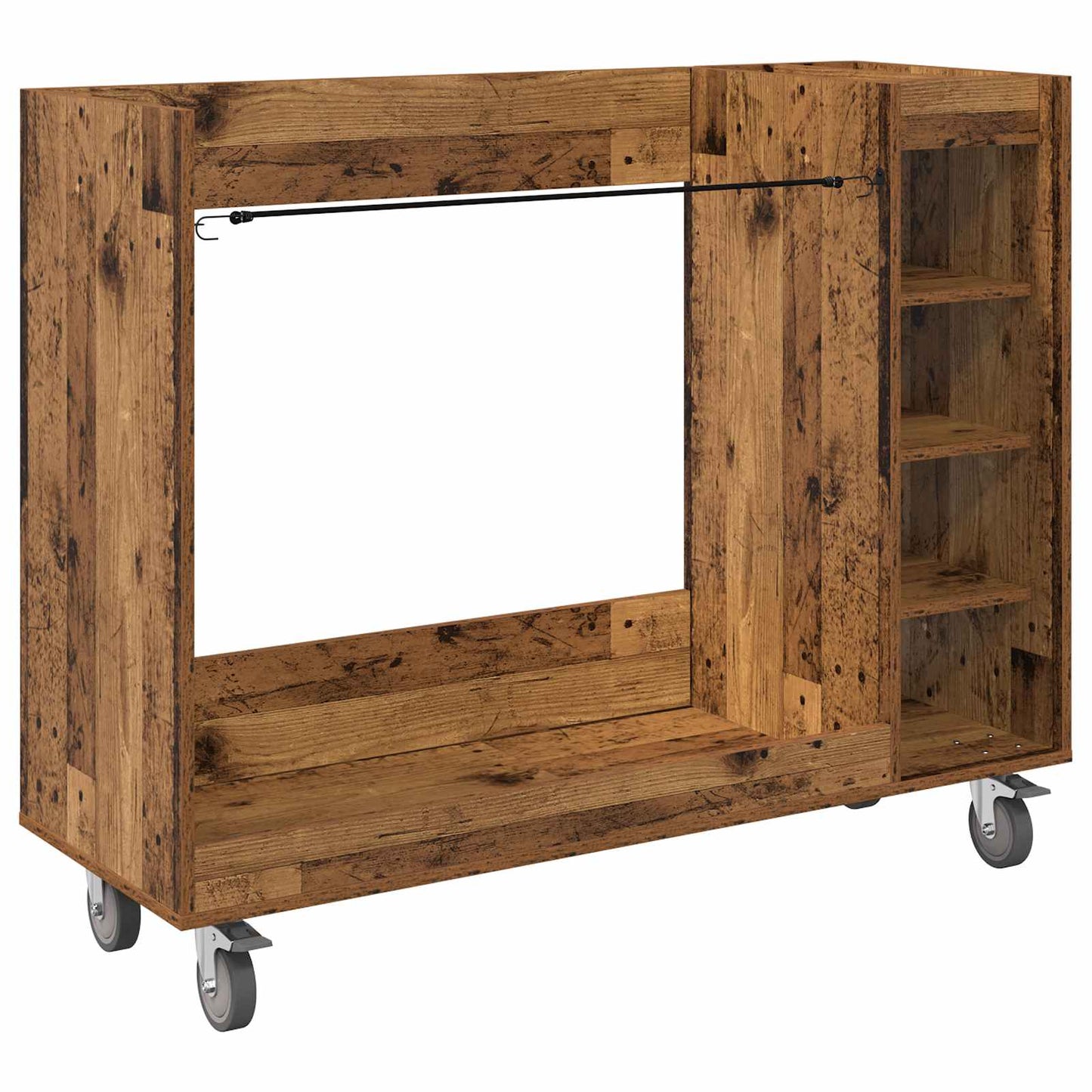 Golf Schrank Mit Rad Uni Altholz 120 x 45 x 98 cm