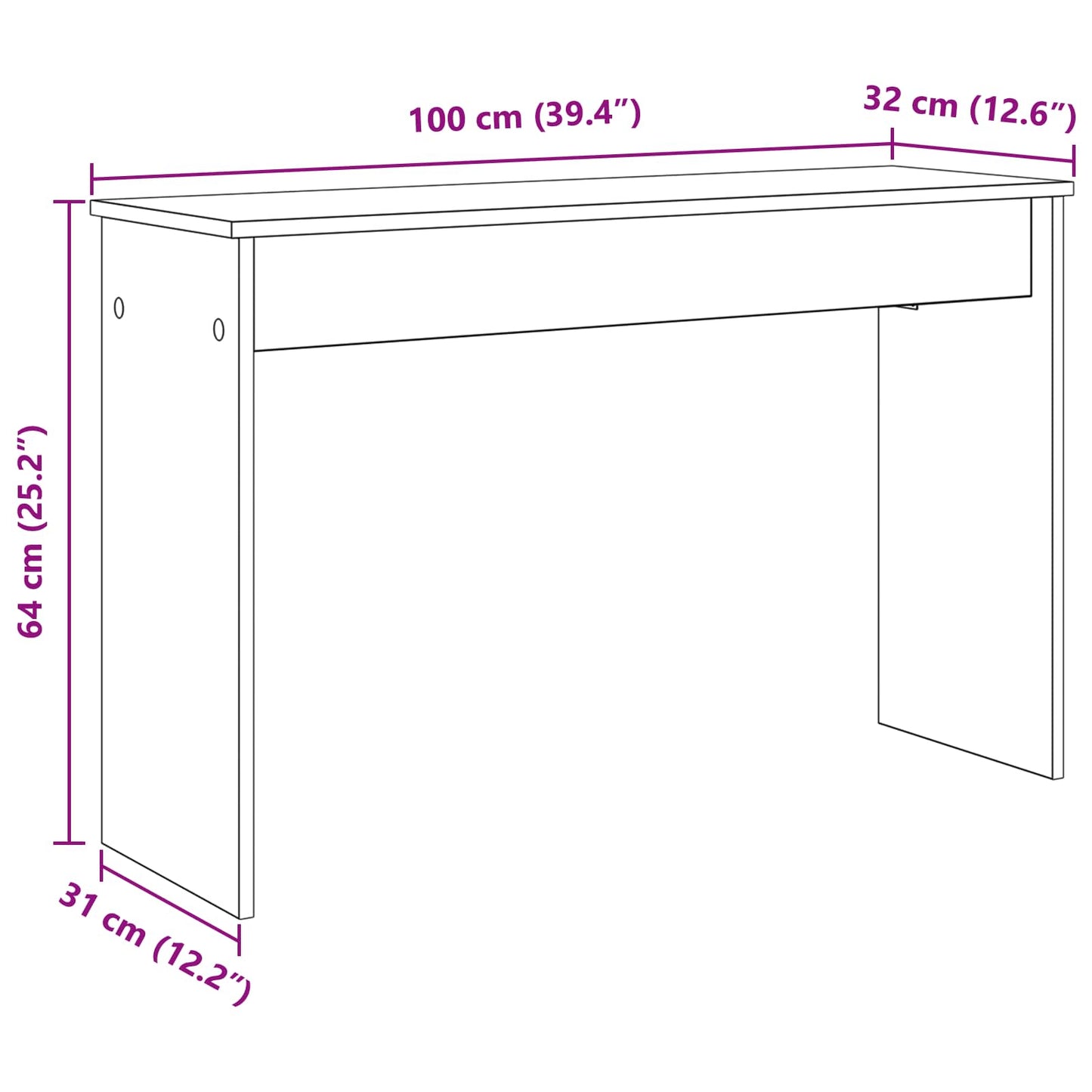 Klavierständer Altholz 100 x 32 x 64 cm Holzwerkstoff