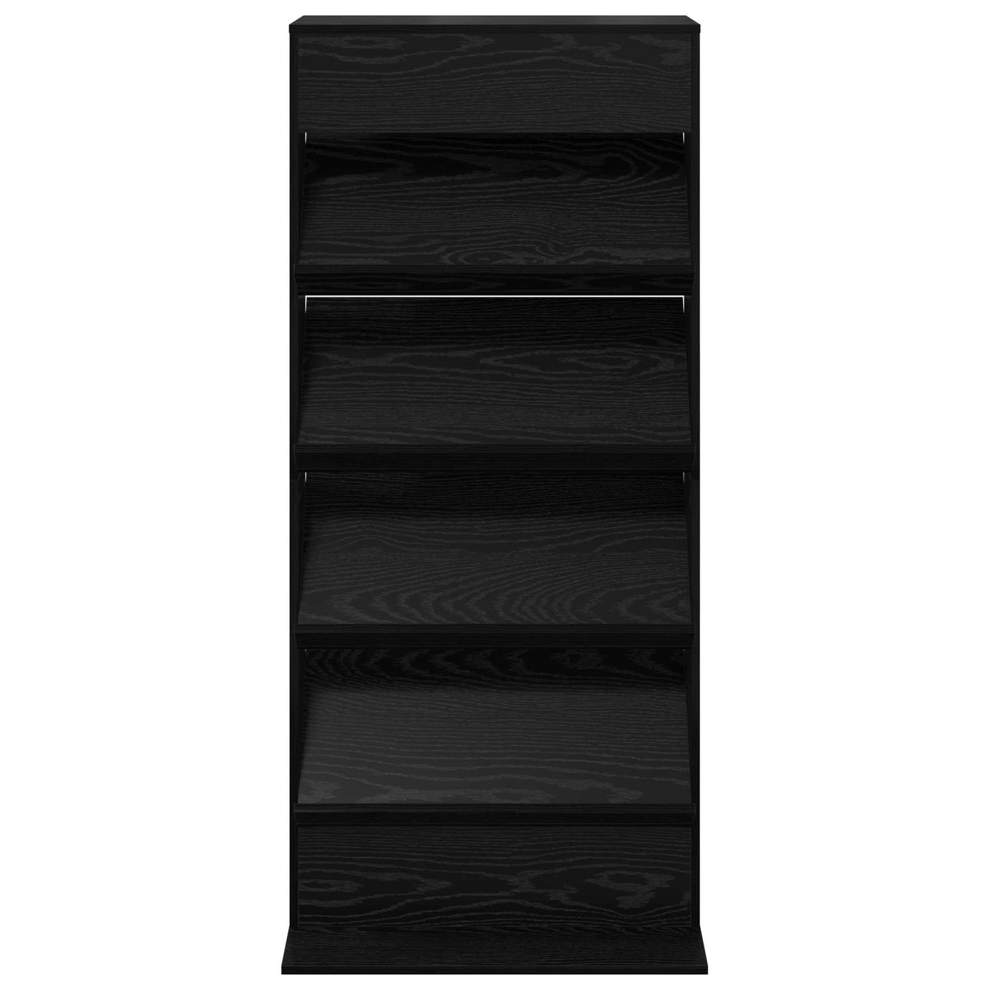 Magazinregal mit Regal Schwarz Eichen-Optik 70 x 41 x 156 cm