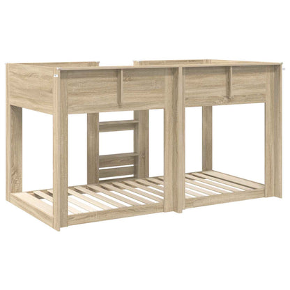 Etagenbett für Kinder Sonoma-Eiche 90 x 200 cm Holzwerkstoff