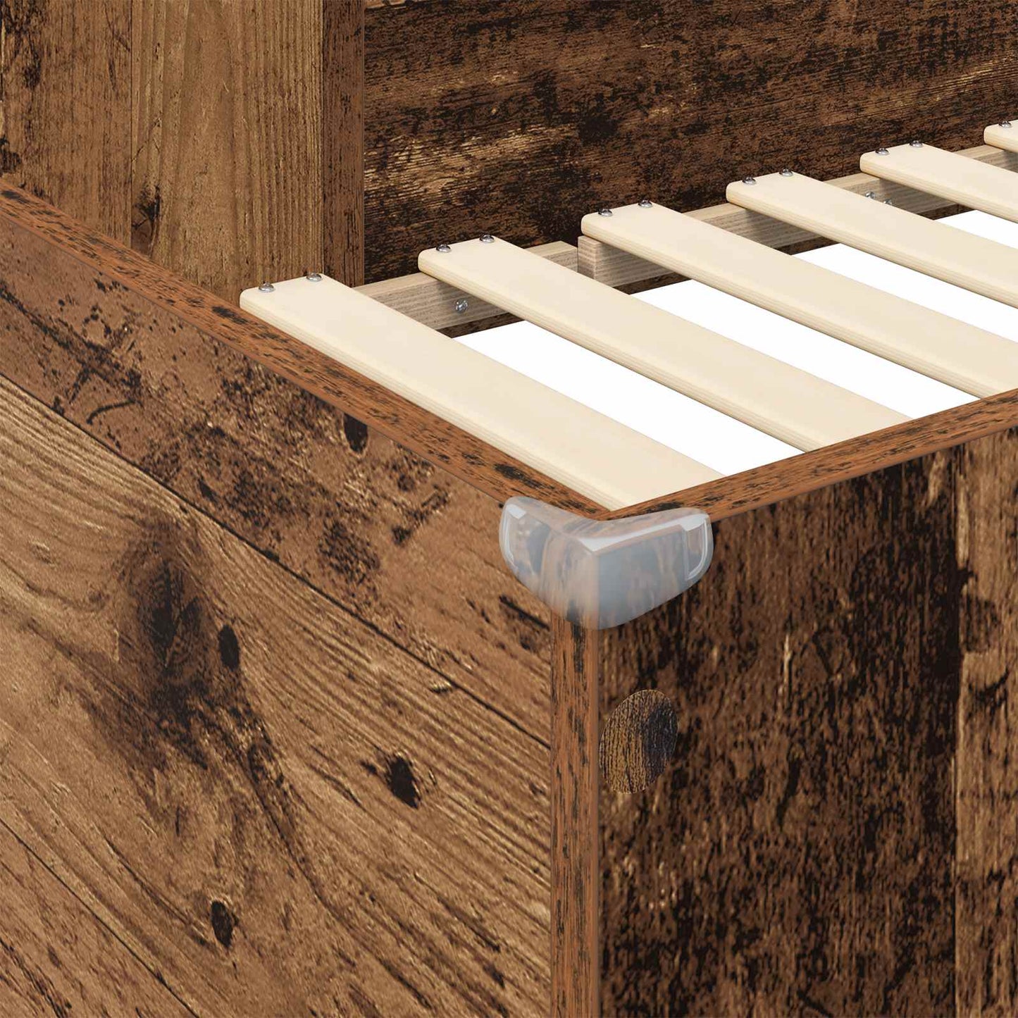 Etagenbettgestell mit Schreibtisch Altholz 90 x 190 cm