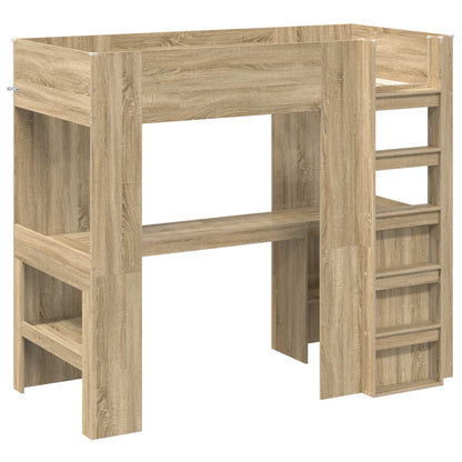 Etagenbettgestell mit Schreibtisch Sonoma-Eiche 80 x 200 cm