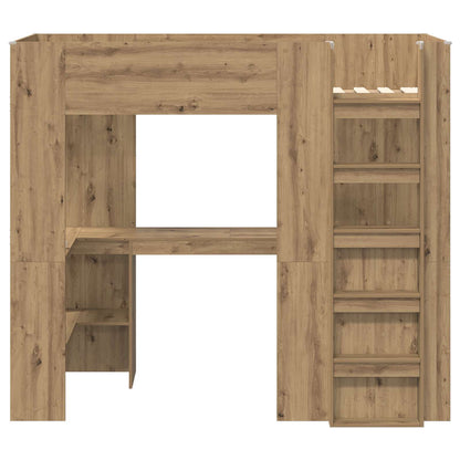 Etagenbettgestell mit Schreibtisch Artisan-Eiche 80 x 200 cm