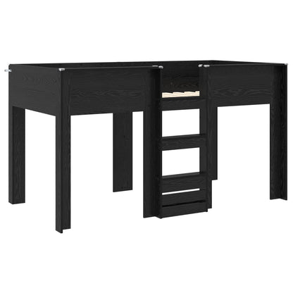 Etagenbett für Kinder Schwarz Eichen-Optik 100 x 200 cm