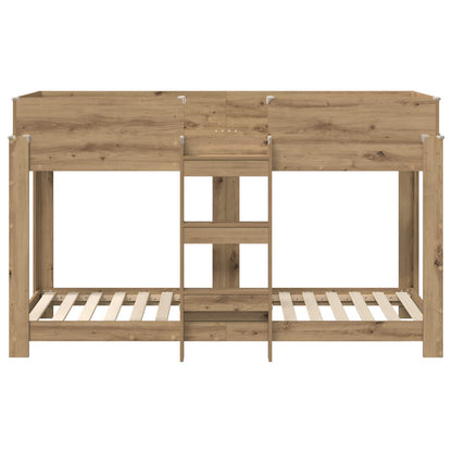 Etagenbett für Kinder Artisan-Eiche 75 x 190 cm Holzwerkstoff
