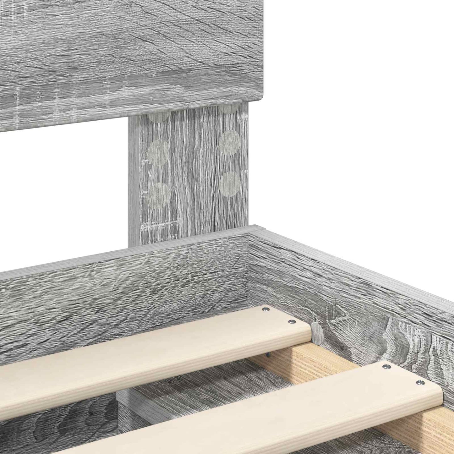 Bettrahmen Graues Sonoma 140 x 190 cm Massives Kiefernholz