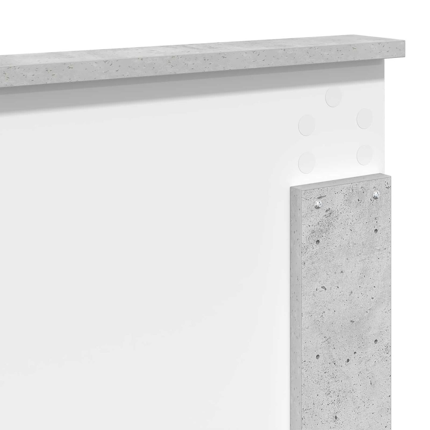 Bettrahmen Beton Grau 135 x 190 cm Massives Kiefernholz