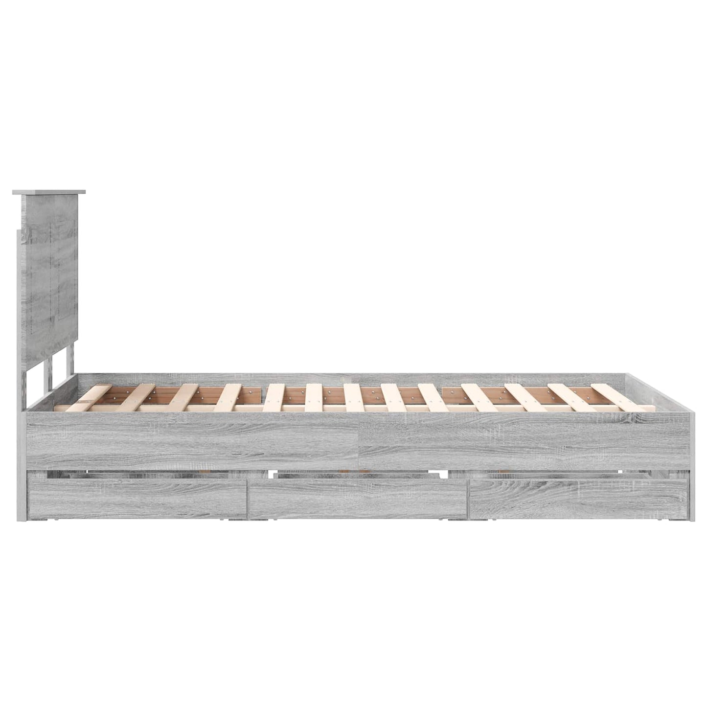 Bettrahmen Graues Sonoma 120 x 200 cm Ingenieurs Holz