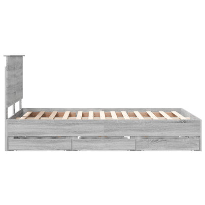 Bettrahmen Graues Sonoma 120 x 200 cm Ingenieurs Holz