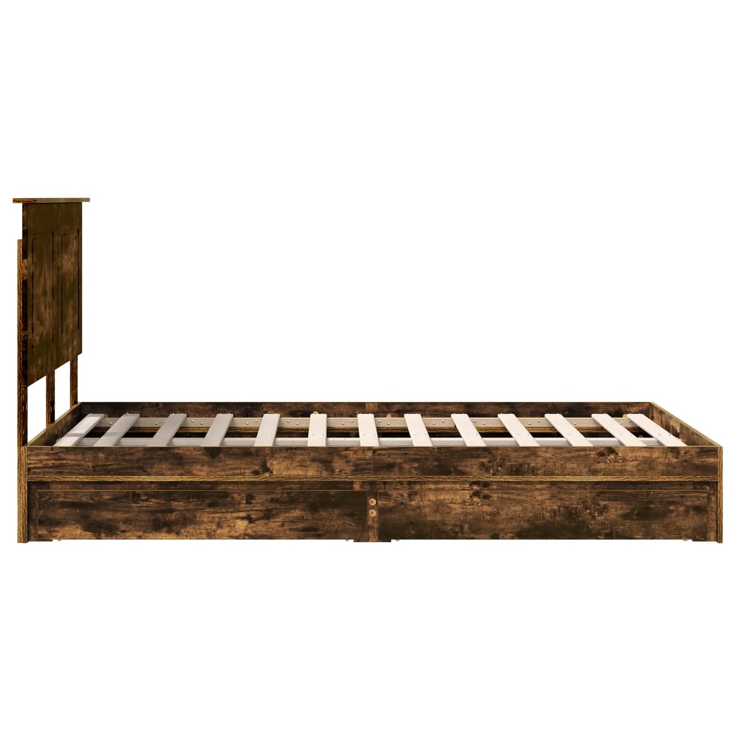 Aufbewahrungsbett Geräucherte Eiche 120 x 190 cm Holzwerkstoff