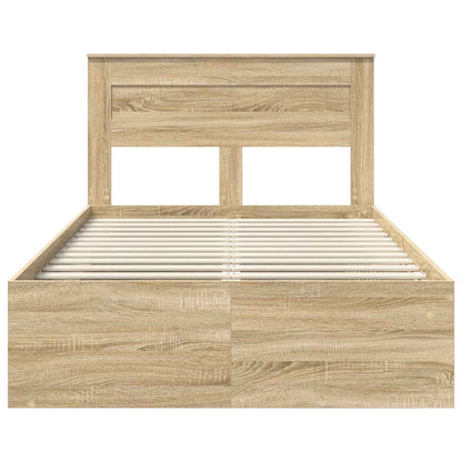 Bettrahmen Sonoma-Eiche 135 x 190 cm Massives Kiefernholz