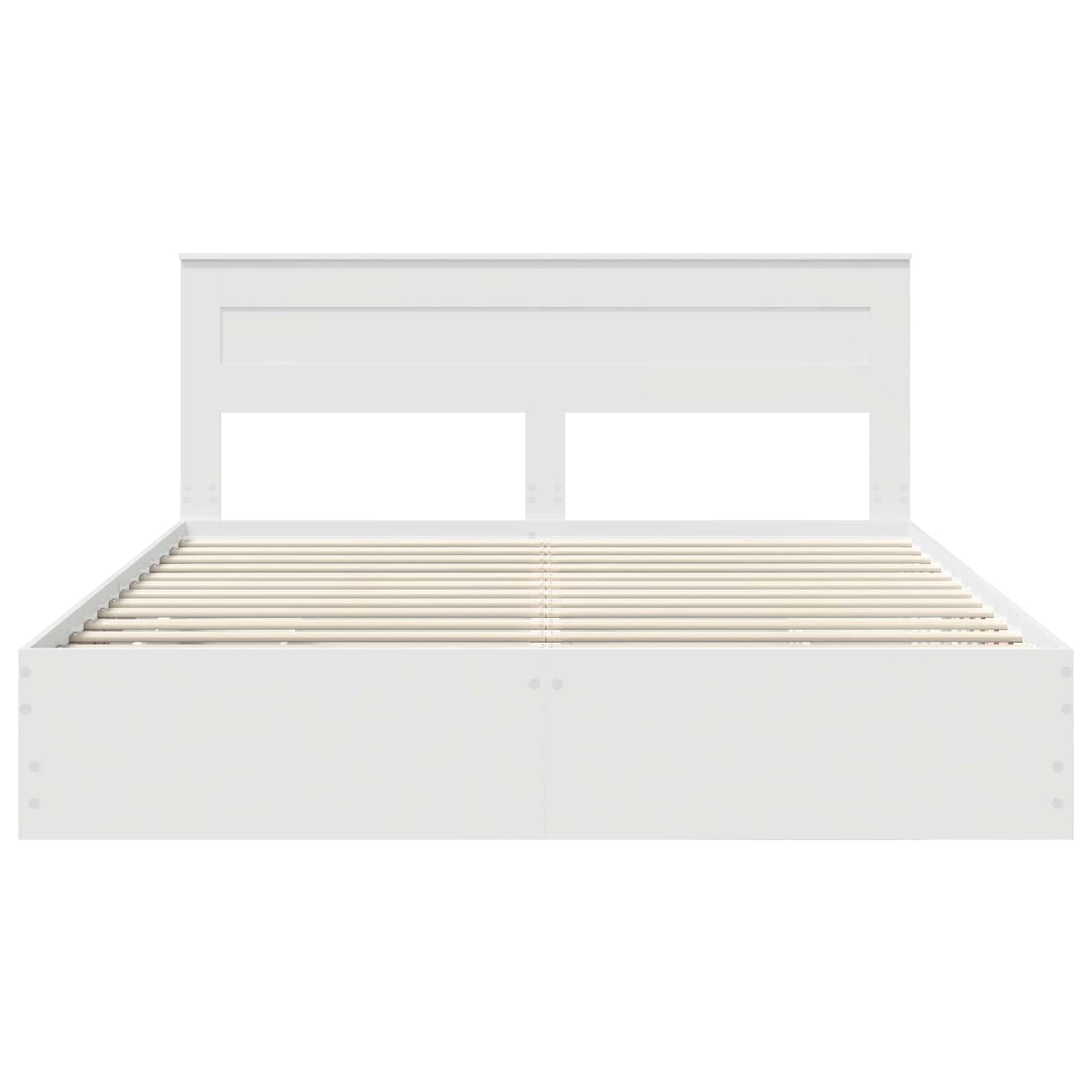 Bettrahmen mit Schubladen Weiß 180 x 200 cm Ingenieurs Holz