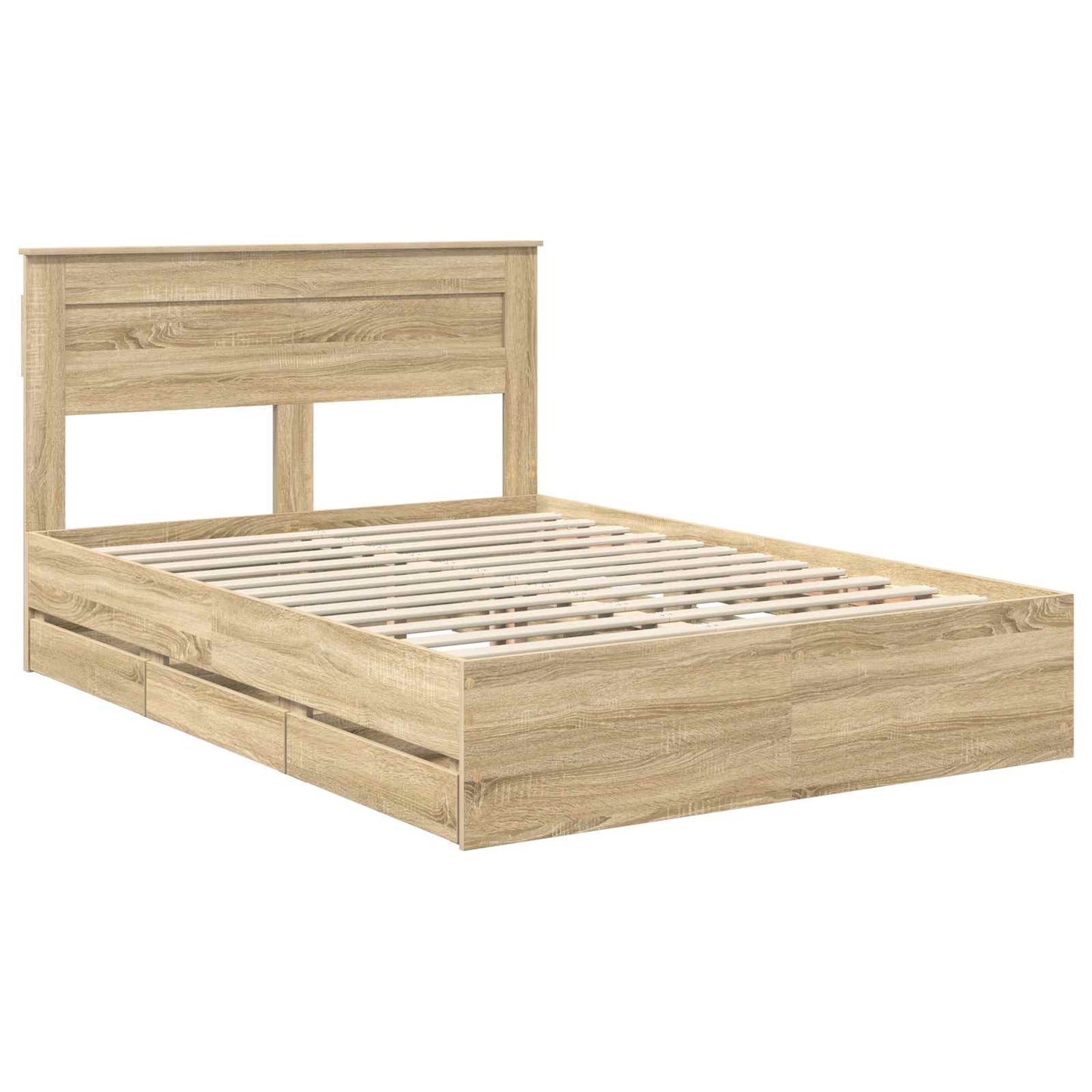Bettrahmen Sonoma-Eiche 160 x 200 cm Ingenieurs Holz