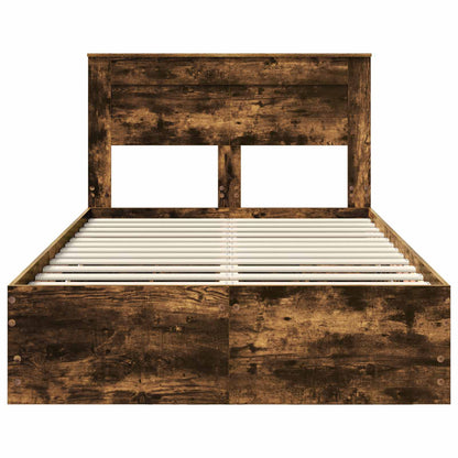 Bettrahmen Geräucherte Eiche 120 x 190 cm Ingenieurs Holz
