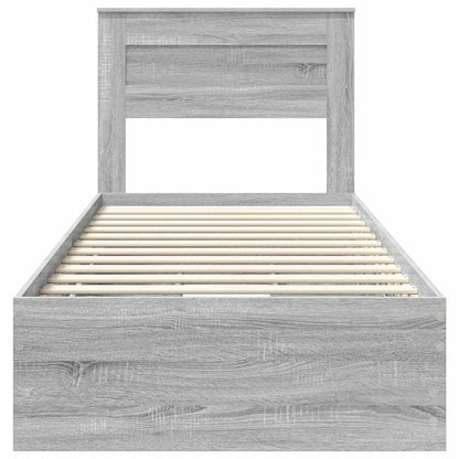 Bettrahmen Graues Sonoma 75 x 190 cm Ingenieurs Holz
